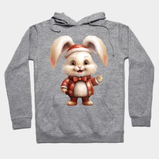 Vintage Christmas Rabbit Hoodie